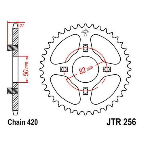 JT Steel Rear Sprocket 420 36T #JTR256.36 Honda XL75 1977-1979