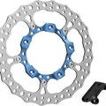 Arlen Ness Big Brake 14" Jagged Floating Brake Rotor Front Left Blue #300-001