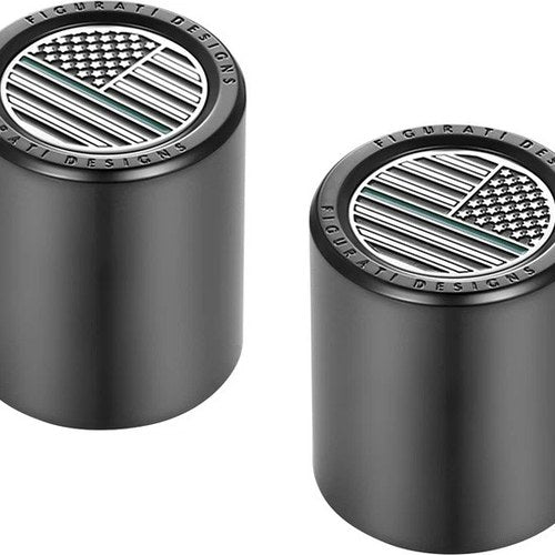 Figurati Designs Short/Thin Docking Hardware Covers US Flag Green Line Black