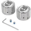 Figurati Designs Front Axle Nut Covers Skull/CC Polished #FD27-FAC-SS
