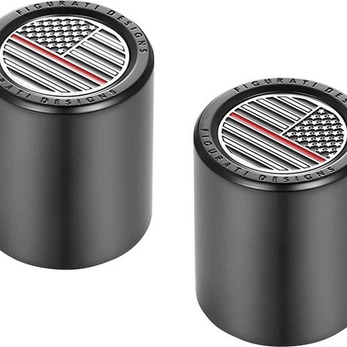 Figurati Designs Short/Thin Docking Hardware Covers US Flag Red Line Black