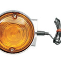 K&S DOT Turn Signal Assembly Front Chrome Amber Harley Davidson Super Glide