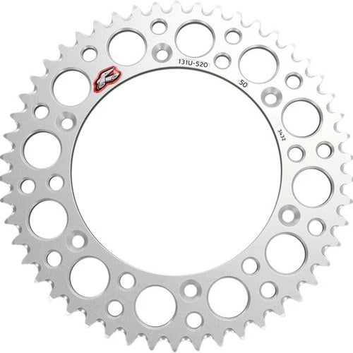 Renthal Sprocket Rear 50T 520 Ultralight Aluminum Silver #131U-520-50GBSI Yamaha