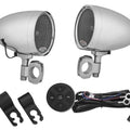 Kuryakyn Road Thunder Speaker Pods with Bluetooth Audio Controller by Mtx Chrome
