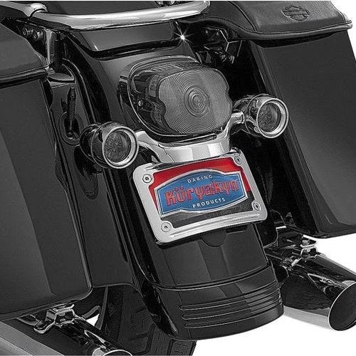 Kuryakyn Curved License Plate Frame Chrome #3163 Harley Davidson