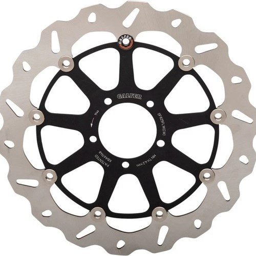 Galfer Std Floating Wave Front Left Brake Rotor w/Aluminum Carrier #DF825CWI