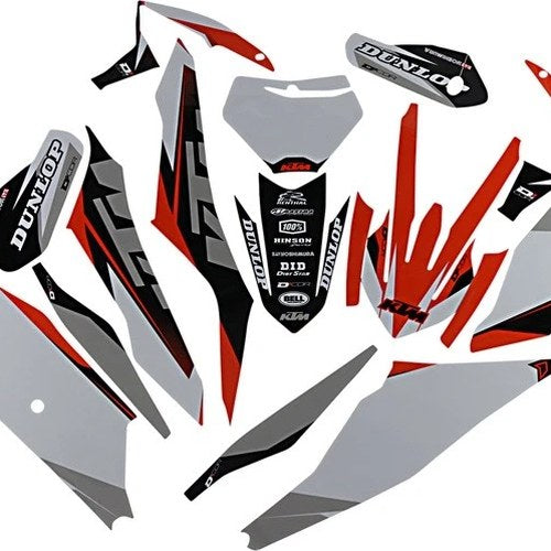 Dcor Complete Graphics Kit Cor 9 White KTM 250 SX/250 SX-F/350 SX-F/450 SX-F