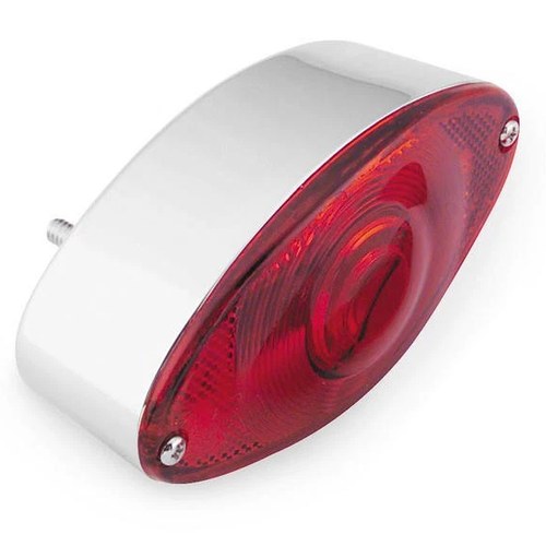 Biker's Choice Cat Eye Taillight Chrome Red #71730S4 Harley Davidson