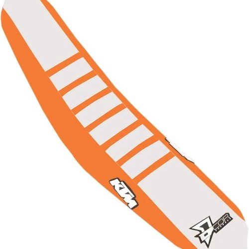 Dcor Ribbed Seat Cover Orange/White/Orange KTM 450 SX-F/250 SX-F/350 SX-F/125