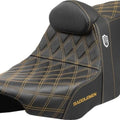 Saddlemen Sdc Performance Gripper Seat With Backrest Gold Stitch #SC82307DB7