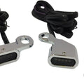 DS LED Handlebar Marker Lights Chrome Smoke Lens Harley Softail/Dyna/Sportster