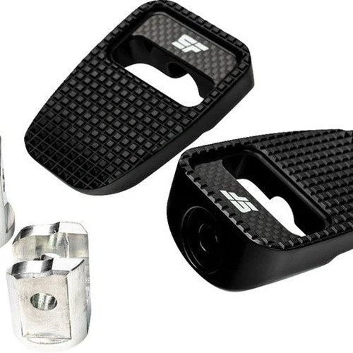 SlyFox Driver Footpegs With Insert Black #SF-904-01-1 Harley Davidson Softail