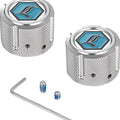 Figurati Designs Front Axle Nut Covers Silver #FD02-FAC-SS Harley Davidson