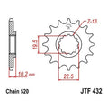 JT Self Cleaning Front Sprocket 520 15T #JTF432.15SC for Suzuki/Kawasaki
