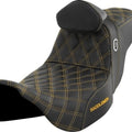 Saddlemen Sdc Performance Gripper Seat With Backrest Gold Stitch #284839