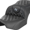Saddlemen RoadSofa LS/CF Seat Silver Stitch #285029 Harley Davidson