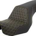 Saddlemen Step-Up HC Seat Gold Stitch #284716 Harley Davidson Dyna