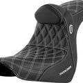 Saddlemen Sdc Performance Gripper Seat With Backrest White Stitch #284869