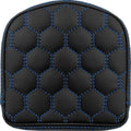 Saddlemen RoadSofa HC Gravestone Sissy Bar Pad Blue Stitch 6.5" W x 6.5" H