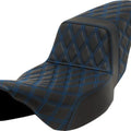 Saddlemen Step-Up LS Ext. Reach Seat Blue Stitch Black #284782 Harley Davidson