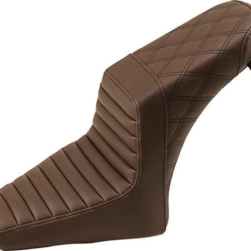 Saddlemen Step-Up LS Tuck-N-Roll Seat Brown 284131 Indian Scout Bobber 2018-2024
