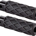 Arlen Ness Knurled Diamond Passenger Footpegs Black Harley Davidson Softail
