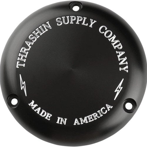 Thrashin Supply Co. Classic Derby Cover Machine Cut Black #TSC-3000-4