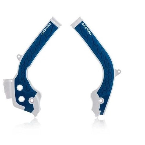 Acerbis X-Grip Frame Guards White/Blue #2449531029 KTM/Husqvarna