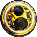 Letric Lighting Universal Color Collection Full Halo LED Headlight 7" Black Gold