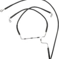 DS Extended Front Brake Line Kit Black Non-ABS +4" Oversize #1047990