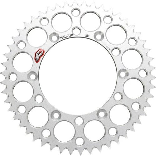 Renthal 520 Ultralight Aluminum Rear Sprocket 50T Silver #150U-520-50GBSI