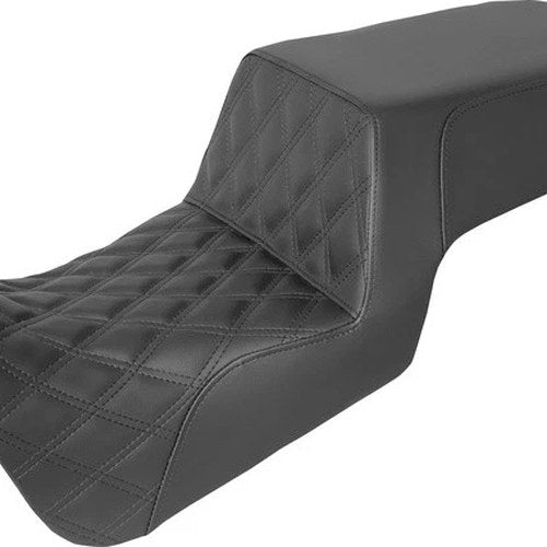 Saddlemen Step-Up LS Seat F. Lattice Stitch Black #284509 Harley Davidson