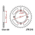 JT Steel Rear Sprocket 420 56T #JTR215.56 Honda CRF150R Expert/CR85RB Expert