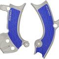 Acerbis X-Grip Frame Guards Silver/Blue for Yamaha YZ450F 2018-2025