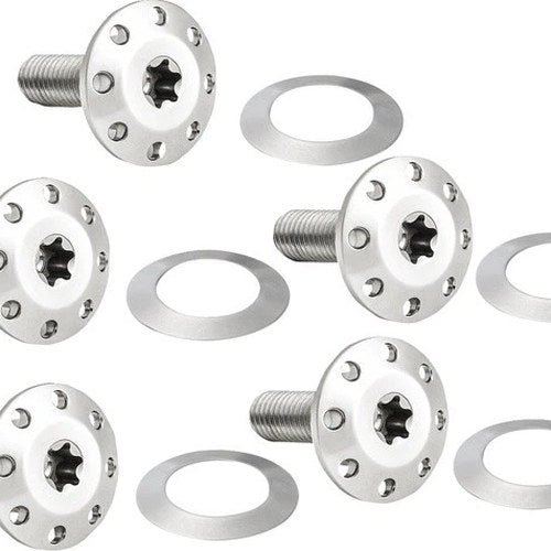 Arlen Ness Spoke Mount Brake Rotor Bolts Front Silver #300-923 Harley Davidson