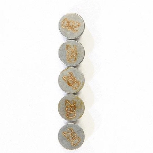 K&L Valve Shims 7.5mm Diameter x 2.80mm Thick 5-Pack