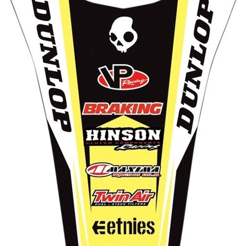 Factory Effex Rear Fender Graphics Kit Yellow #19-32410 fits Suzuki RM85/RM80