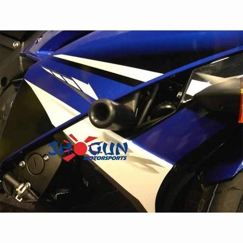 Shogun Race Cut Frame Sliders Black Yamaha YZF-R6 2008-2016