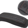 Mustang Saddlebag Lid Covers Deluxe Red Stitch #77640AB Harley Davidson
