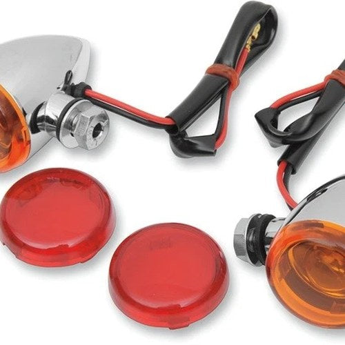 DS Mini Deuce Bolt-On Marker Lights Chrome Amber/Red