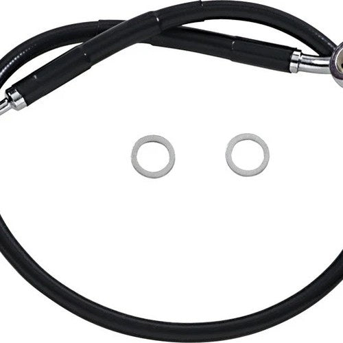 DS Black Vinyl Front Upper ABS Brake Line Kit 23-1/2" +2" Black #212126