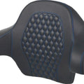 Saddlemen RoadSofa HC Tour-Pak Backrest Pad Blue Stitch #284925 Harley Davidson