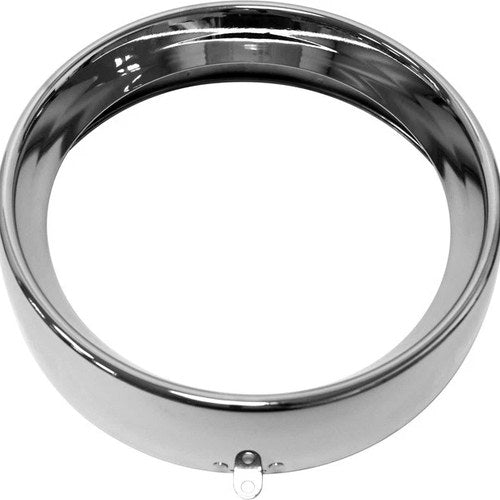 HardDrive Frenched Headlight Trim Ring Chrome 7" Tab Style #38-048