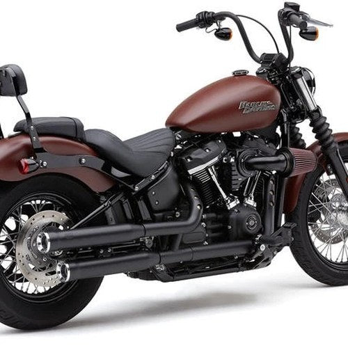 Cobra Slip-On Rpt Mufflers 3" Black #6058B Harley Davidson