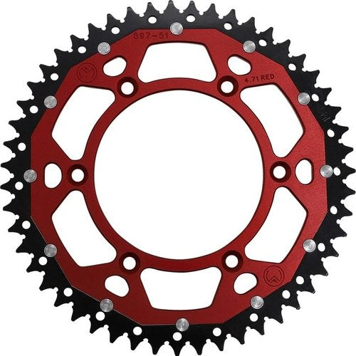 Moose Dual Ring Rear Sprocket 51T Aluminum Red Gas MC 125 2021