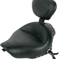 Mustang Wide Touring Solo Seat With Backrest Studded/Conchos #79439