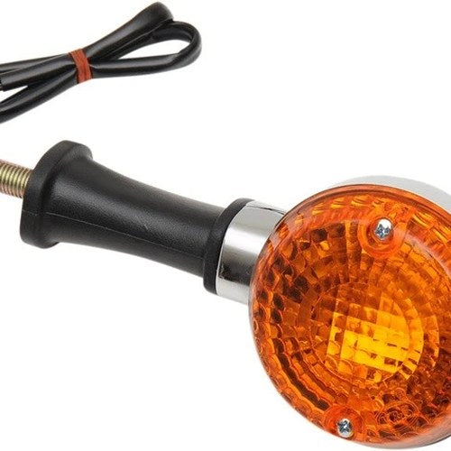 K&S DOT Turn Signal Assembly Single Filament Chrome Amber #25-2036 for Kawasaki