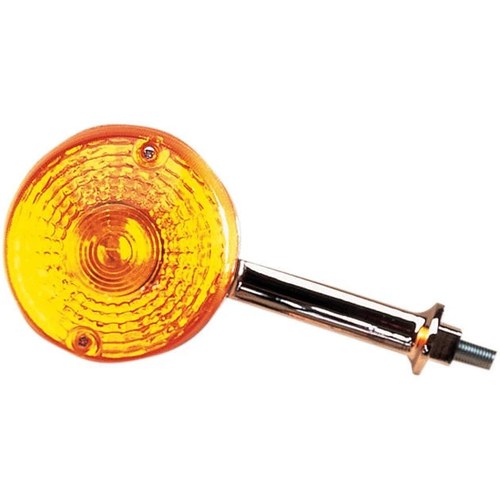 K&S DOT Turn Signal Assembly Dual Filament Front Chrome Amber 25-3045 for Suzuki