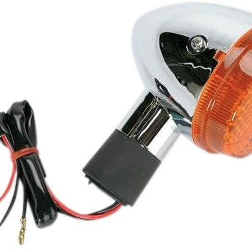 K&S DOT Turn Signal Assembly Dual Filament Front Right Chrome Amber #25-1251