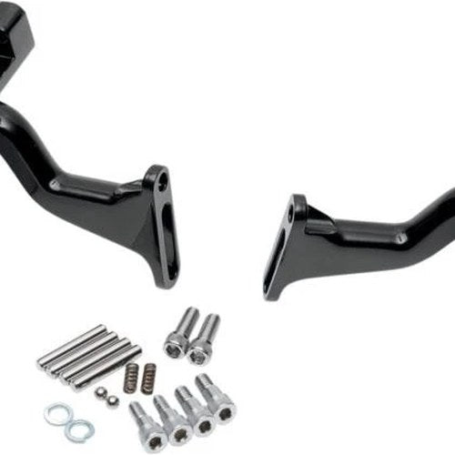 DS Raised Passenger Floorboard Mounts Black Harley Davidson #144754